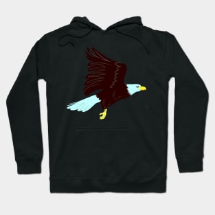 Bald Eagle Flying Side retro Hoodie